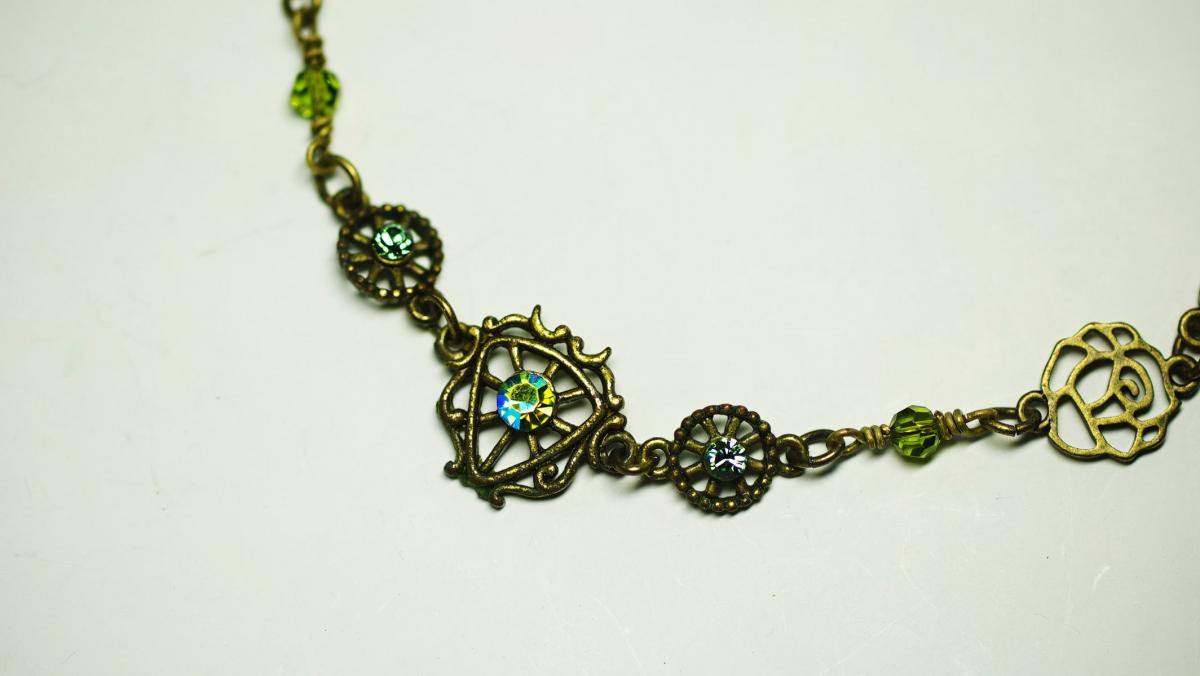 Antique rose necklace