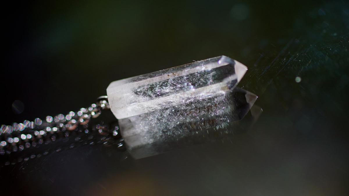 Natural quartz amulet