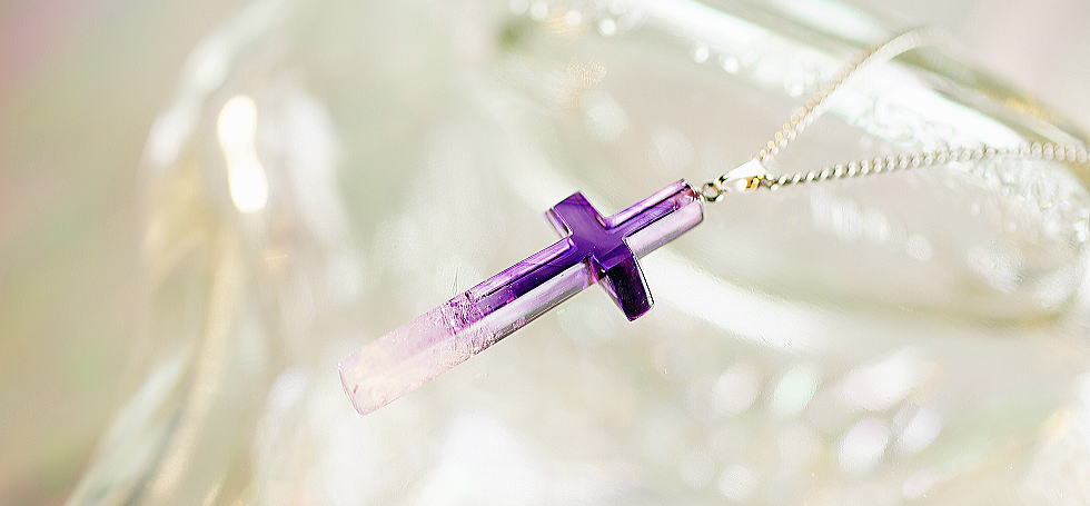 Natural Amethyst Cross